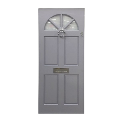 Lacquered Mdf 4 Panel With Arched And Glazed Top (1)