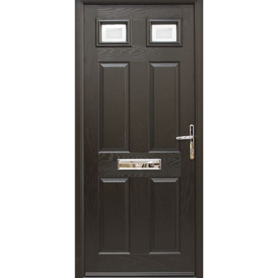 Lacquered Mdf 6 Panel Door ,Part Glazed