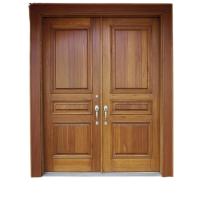Mvule Double Door, Each 3 Panel Main Entrance